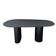 Mesa De Jantar Orgânica 244x137cm Com Duas Bases Cor ébano