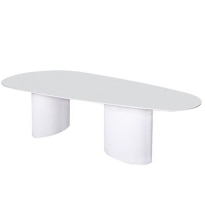 Mesa De Jantar Orgânica Duo 180x100cm Laqueada Branca