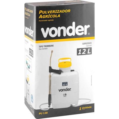 Pulverizador costal agrícola 12 litros tipo trombone PU 120 VONDER