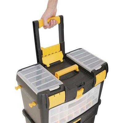 Caixa para ferramentas plástica com rodas 460 cm x 260 cm x 620 cm CRV 0100 VONDER