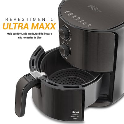 Air Fryer Philco 4,6L 1500W Titanium Inox PFR18TI 127V