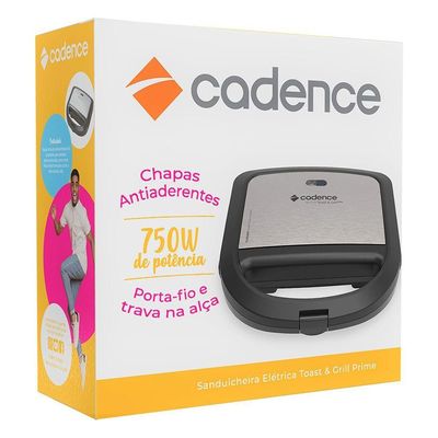Sanduicheira Elétrica Cadence Toast & Grill Prime Inox 110V