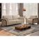 Kit Sofá Living 3 Lugares E Poltrona 102cm Pés Madeira Roya M22 Linho Champanhe - Mpozenato