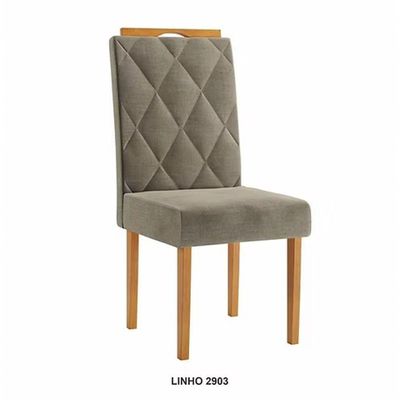 Mesa Simpatia 1,20 4 Cadeiras Diamante Linho Jcm Cinamomo/off