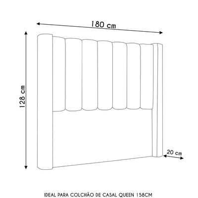Cabeceira Casal Queen Cama 160cm Claire I02 Bouclê Marrom - Mpozenato