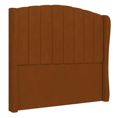 Cabeceira Casal Queen Cama 160cm Glenda I02 Veludo Terracota - Mpozenato