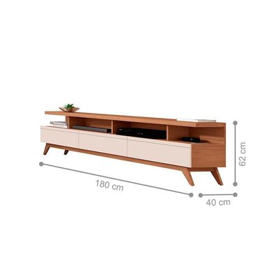 Rack Metz 3 Gavetas Nature Off White