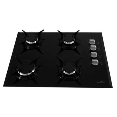 Cooktop a Gás Britânia 4 Queimadores Vidro 8mm BCT4P Bivolt Bivolt