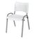 Cadeira Iso Base Cinza Escola, Escritório Branco - Kit 2 Un