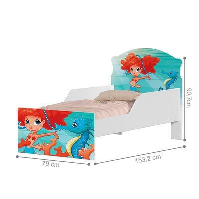 Mini Cama Sereia Menina Com Colchão