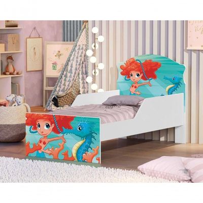Mini Cama Sereia Menina Com Colchão