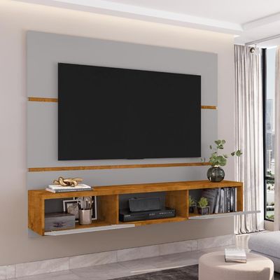 Painel Para 65 Polegadas Citrino Off White Nature Ripado
