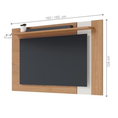 Painel Extensivel Para Ate 70 Polegadas Doha Freijo Off-white Matte