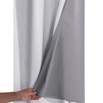 Cortina Blackout Pvc Com Tecido Voil Xadrez 2,80 M X 1,60 M - cor da versão Branco