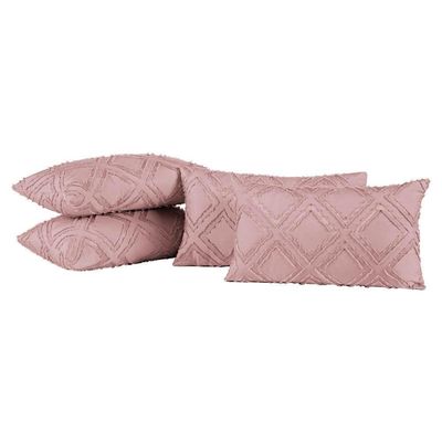 Almofadas Cheias Aveline 60cm X 30cm 04 Peças - design na cor Rosê