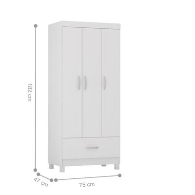 Conjunto Quarto Guarda Roupa E Comoda Jones Branco