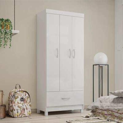 Conjunto Quarto Guarda Roupa E Comoda Jones Branco