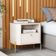 Conjunto Mesa De Cabeceira Malta Off White Dourado