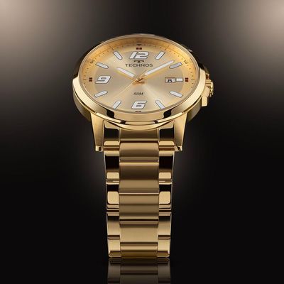Relógio Technos Masculino Racer Dourado - 2315law-1x Relógio Technos Masculino Racer Basico Dourado - 2315law-1x