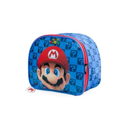 Lancheira Escolar Masculina Mario Azul U / Azul