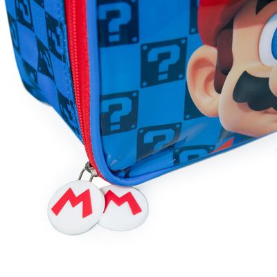 Lancheira Escolar Masculina Mario Azul U / Azul