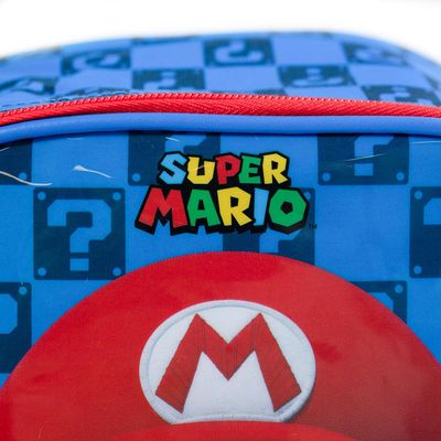Lancheira Escolar Masculina Mario Azul U / Azul