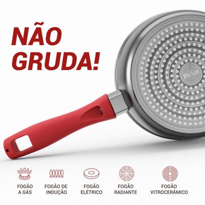 Panela Philco 3L Redstone com Tampa de Vidro PPN22A -