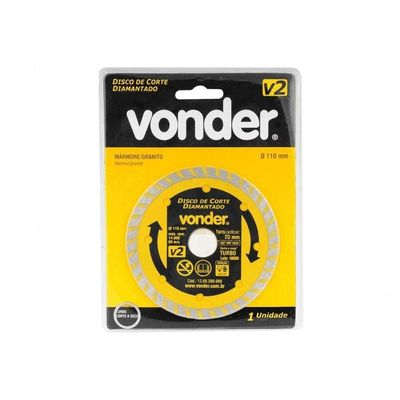 Disco Diamantado Vonder 110mm V2 Furo 20