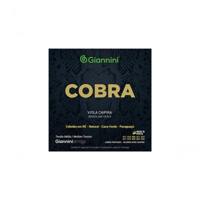 Encordoamento Para Viola Aço Cobre Prateado Tensão Média Série Cobra Gesvm