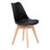 Kit 4 Cadeiras Leda Charles Eames Saarinen Wood Preta