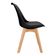 Kit 4 Cadeiras Leda Charles Eames Saarinen Wood Preta