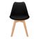 Kit 4 Cadeiras Leda Charles Eames Saarinen Wood Preta