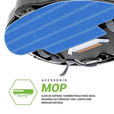 Aspirador Robô Philco 3 em 1 Antiqueda Bivolt MOP PAS26P Bivolt