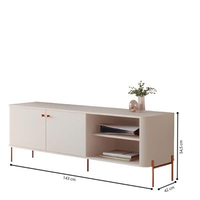 Rack Para 58 Polegadas Olaf Off White Bronze