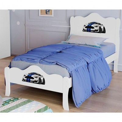 Cama Solteiro Com Cabeceira Princesa Lisa Branco