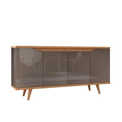 Buffet Louise Cinza Pérola Noce 4 Portas