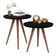 Conjunto Mesa Lateral E Apoio Sala De Estar Preto Fosco