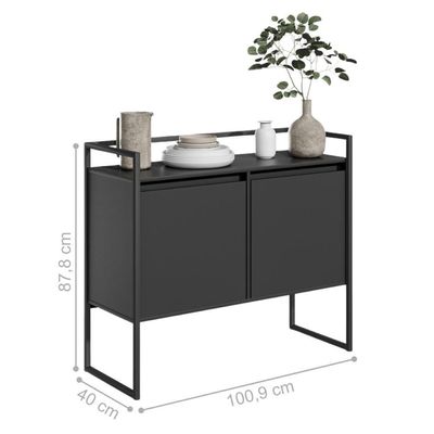 Aparador Junior Luxo 2 Portas Preto
