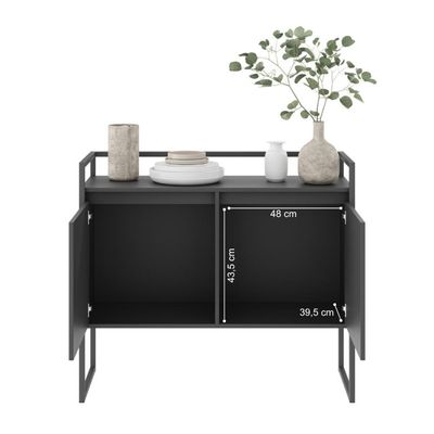 Aparador Junior Luxo 2 Portas Preto