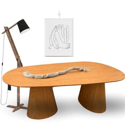 Mesa De Jantar Organica Tripper Em Freijo 198x122cm