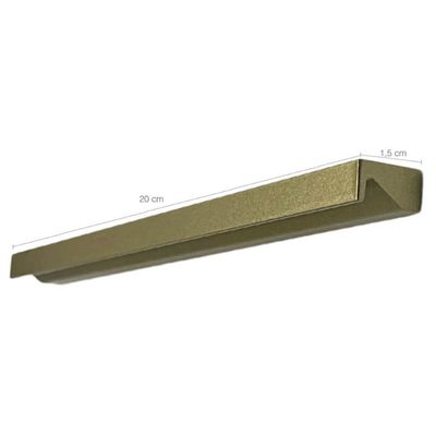 Kit 3 Puxadores para Móveis 20cm Dourado Líbero Nuovo Torralba Sobreposto Armários Gavetas