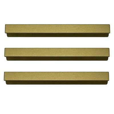Kit 3 Puxadores para Móveis 20cm Dourado Líbero Nuovo Torralba Sobreposto Armários Gavetas