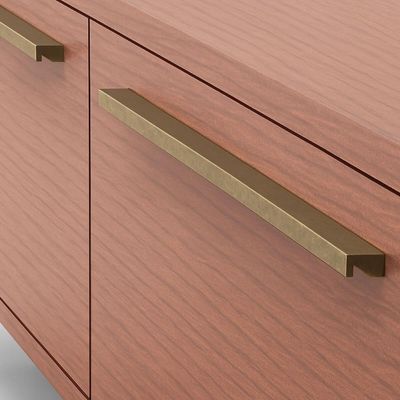 Kit 3 Puxadores para Móveis 20cm Dourado Líbero Nuovo Torralba Sobreposto Armários Gavetas