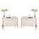 Conjunto Mesa De Cabeceira Albania Off White Bronze