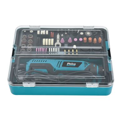 Micro Retifica Philco PRT180 120 Acessórios + Eixo Flexível 220V