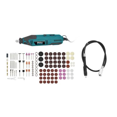 Micro Retifica Philco PRT180 120 Acessórios + Eixo Flexível 220V
