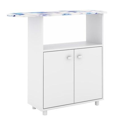 Balcão Com Tábua De Passar 2 Portas Tp3050 Branco - Tecno Mobili
