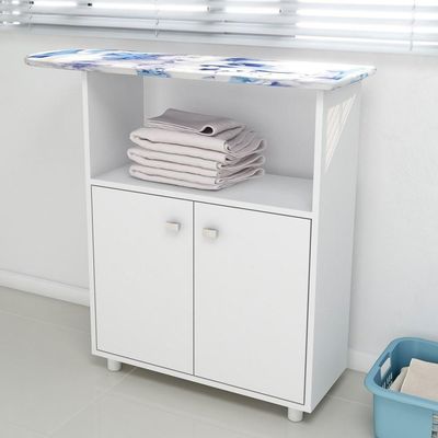 Balcão Com Tábua De Passar 2 Portas Tp3050 Branco - Tecno Mobili