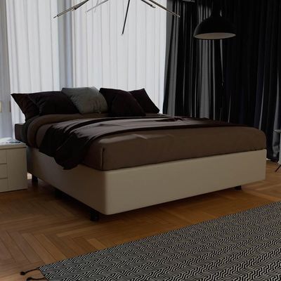 Base Box Para Cama Viúva 128x188cm Liz S05 Sintético Bege - Mpozenato