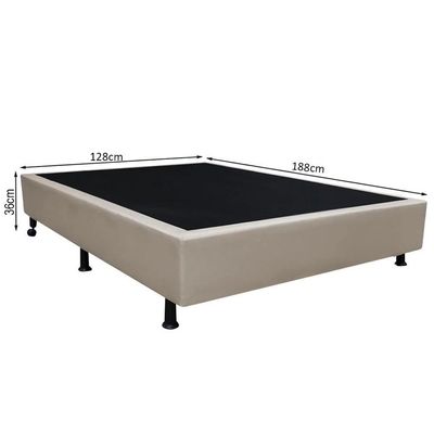 Base Box Para Cama Viúva 128x188cm Liz S05 Sintético Bege - Mpozenato